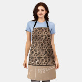 Tablier Motif tendance Café Lover Nom personnalisé Apro (Porté)