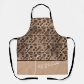 Tablier Motif tendance Café Lover Nom personnalisé Apro (Recto)