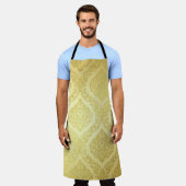 Tablier Motif thaïlandais suprême or arrière-terrain thaï, (Porté)