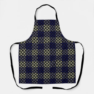 Tablier Motif Tissé Bleu Jaune