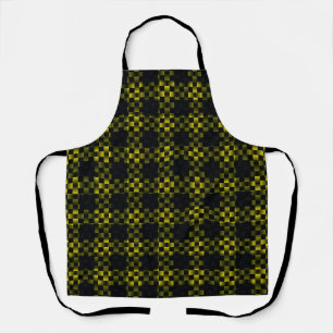 Tablier Motif Tissé Jaune Noir