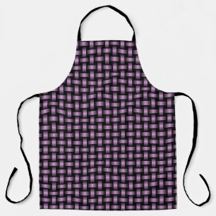 Tablier Motif Tissé Noir Violet