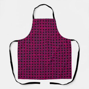 Tablier Motif Tissé Rose Noir