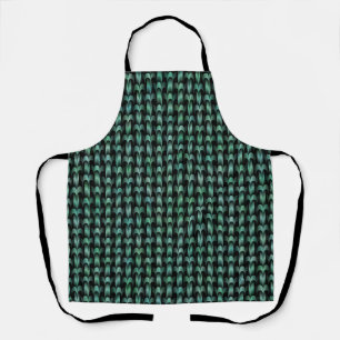 Tablier Motif Tissé Vert Bleu