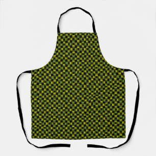 Tablier Motif Tissé Vert Jaune