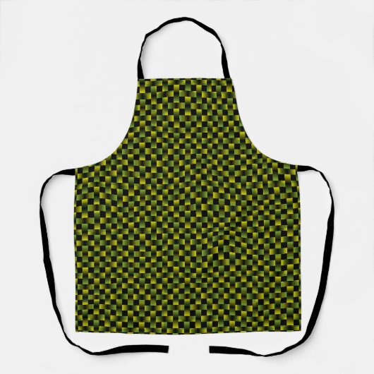 Tablier Motif Tissé Vert Jaune (Recto)