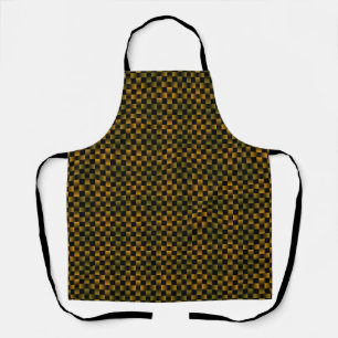 Tablier Motif Tissé Vert Noir