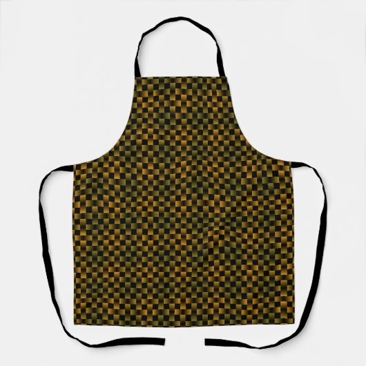 Tablier Motif Tissé Vert Noir (Recto)