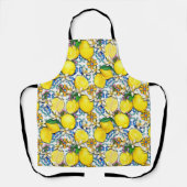 Tablier Motif traditionnel méditerranéen aux citrons (Recto)
