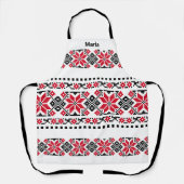 Tablier Motif traditionnel roumain "Les Etoiles" (Recto)