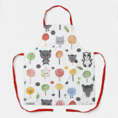 Tablier motif transparent avec animaux mignons (Recto)