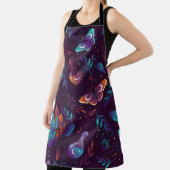 Tablier Motif transparent avec papillon spatial, cristaux, (Insitu)