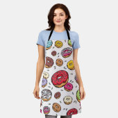 Tablier Motif transparent de donuts (Porté)