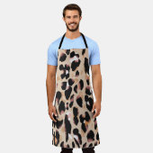 Tablier Motif transparent Empreinte de léopard (Porté)