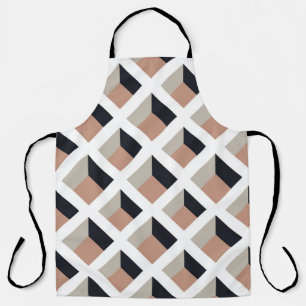 Tablier Motif transparent en treillis blanc