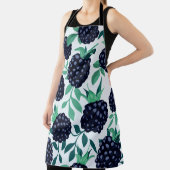 Tablier Motif transparent tropical avec mûre (Insitu)