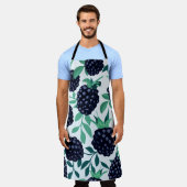 Tablier Motif transparent tropical avec mûre (Porté)