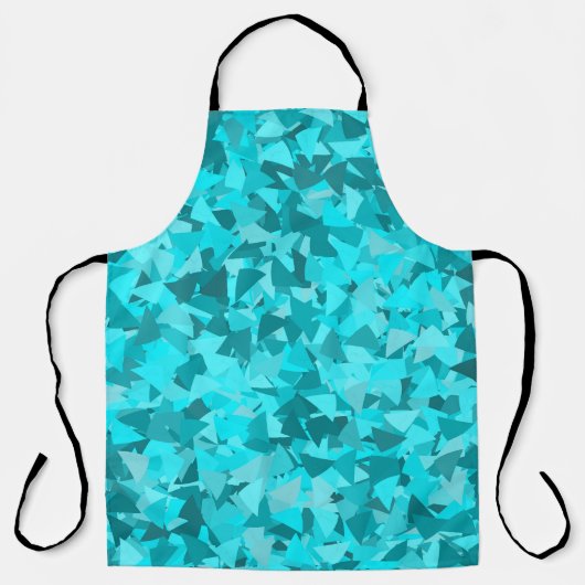 Tablier Motif Triangle Bleu Sarcelle (Recto)