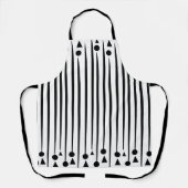 Tablier Motif triangle cercle noir et blanc (Recto)