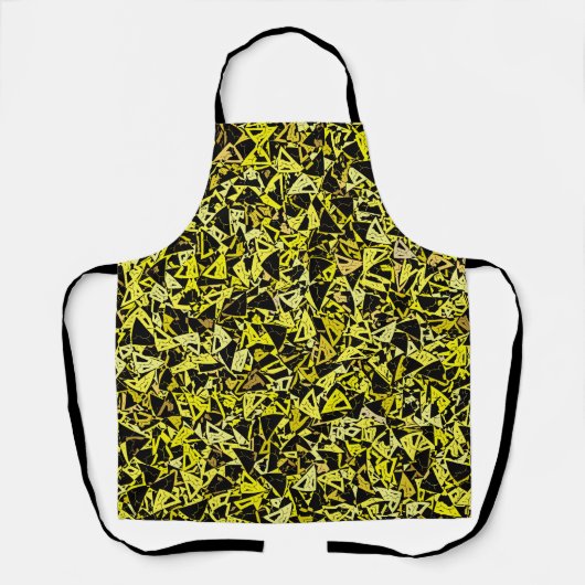 Tablier Motif Triangle Noir Jaune (Recto)