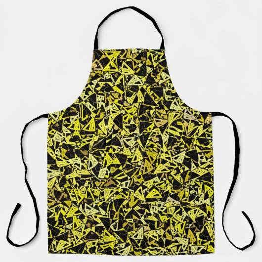 Tablier Motif Triangle Noir Jaune (Recto)