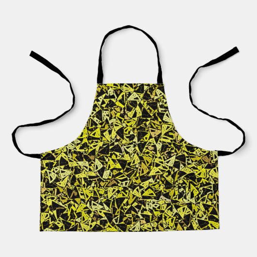 Tablier Motif Triangle Noir Jaune (Recto)