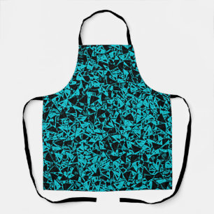 Tablier Motif Triangle Noir Sarcelle