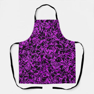 Tablier Motif Triangle Noir Violet