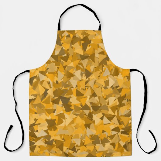 Tablier Motif Triangle Orange Marron (Recto)