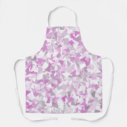 Tablier Motif Triangle Rose Violet (Recto)
