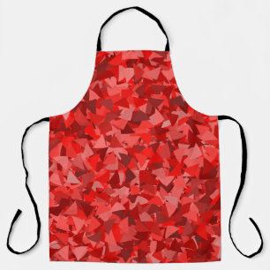 Tablier Motif Triangle Rouge