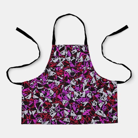 Tablier Motif Triangle Rouge Violet (Recto)