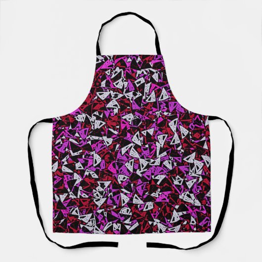 Tablier Motif Triangle Rouge Violet (Recto)