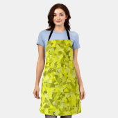 Tablier Motif Triangle Vert Jaune (Porté)