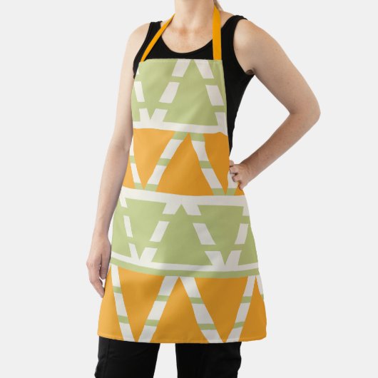 Tablier Motif triangle vert orange (Insitu)