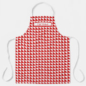 Tablier Motif Triangles DIY Couleurs Rouge Blanc SV (Recto)