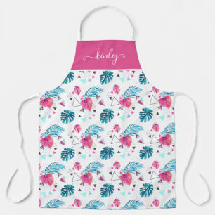 Tablier Motif triangulaire de feuilles tropicales