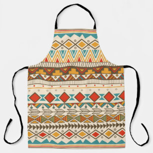Tablier Motif tribal aztèque en bandes, illustration vint