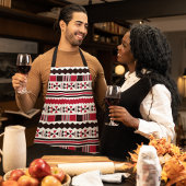 Tablier Motif tribal rouge et noir