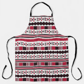 Tablier Motif tribal rouge et noir (Recto)