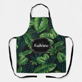Tablier Motif Tropical noir (Recto)