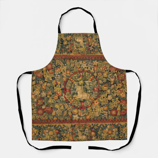 Tablier Motif Unicorne Floral (Recto)