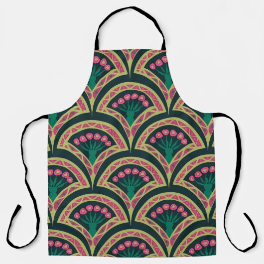 Tablier motif vert en forme de coquille (Recto)