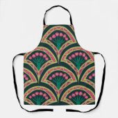 Tablier motif vert en forme de coquille (Recto)