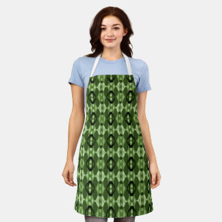 Tablier Motif vert géométrique moderne