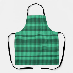 Tablier Motif vertical rayé dans les tons verts