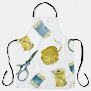 Tablier motif vintage couleur sans couture broderie.