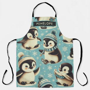 Tablier Motif vintage Cute Penguin