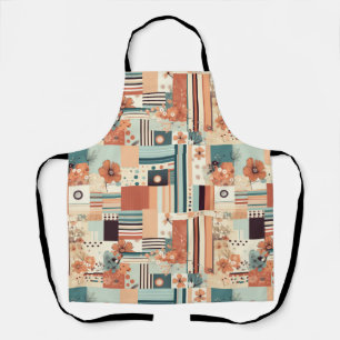 Tablier Motif vintage Floral & Caméra (4)