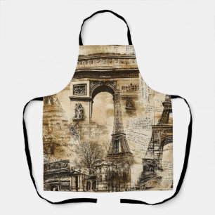 Tablier Motif Vintage Paris – Décoration Maison Tour Eiffe